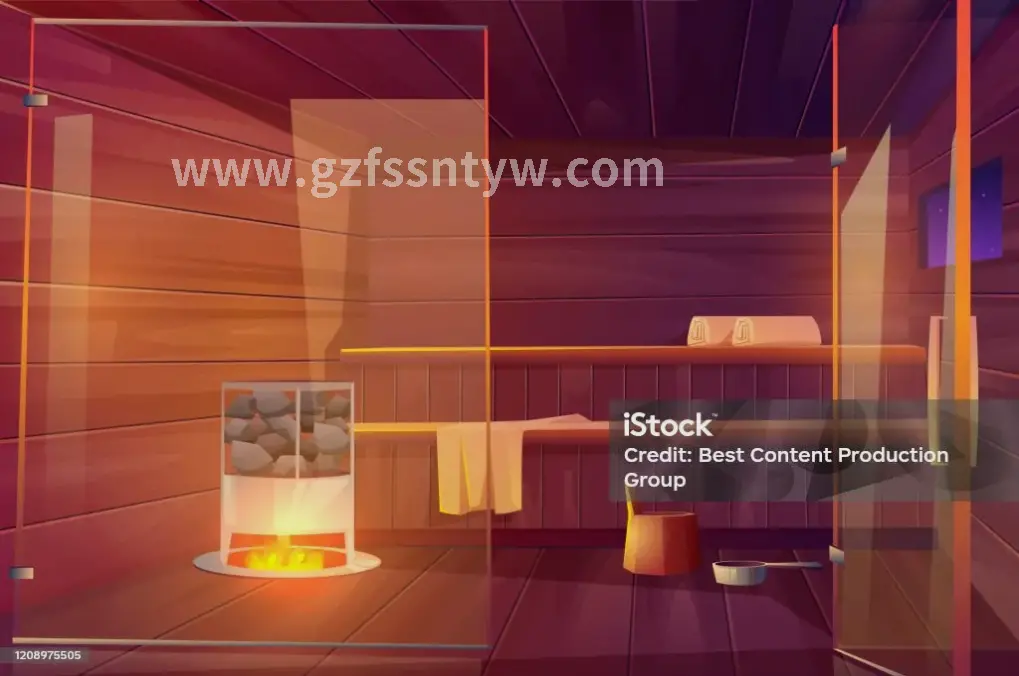 桑拿房内的蒸汽